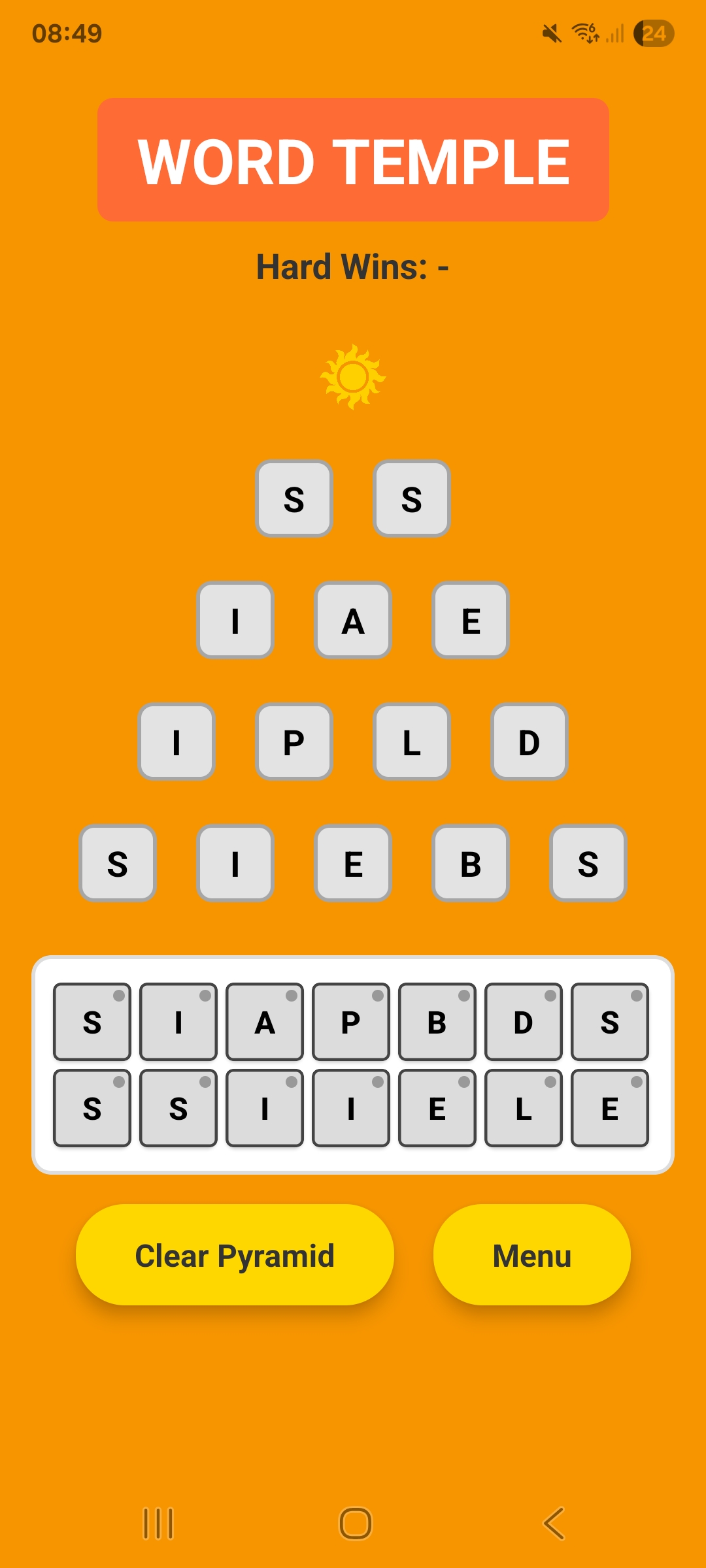 Word Temple Hard Mode